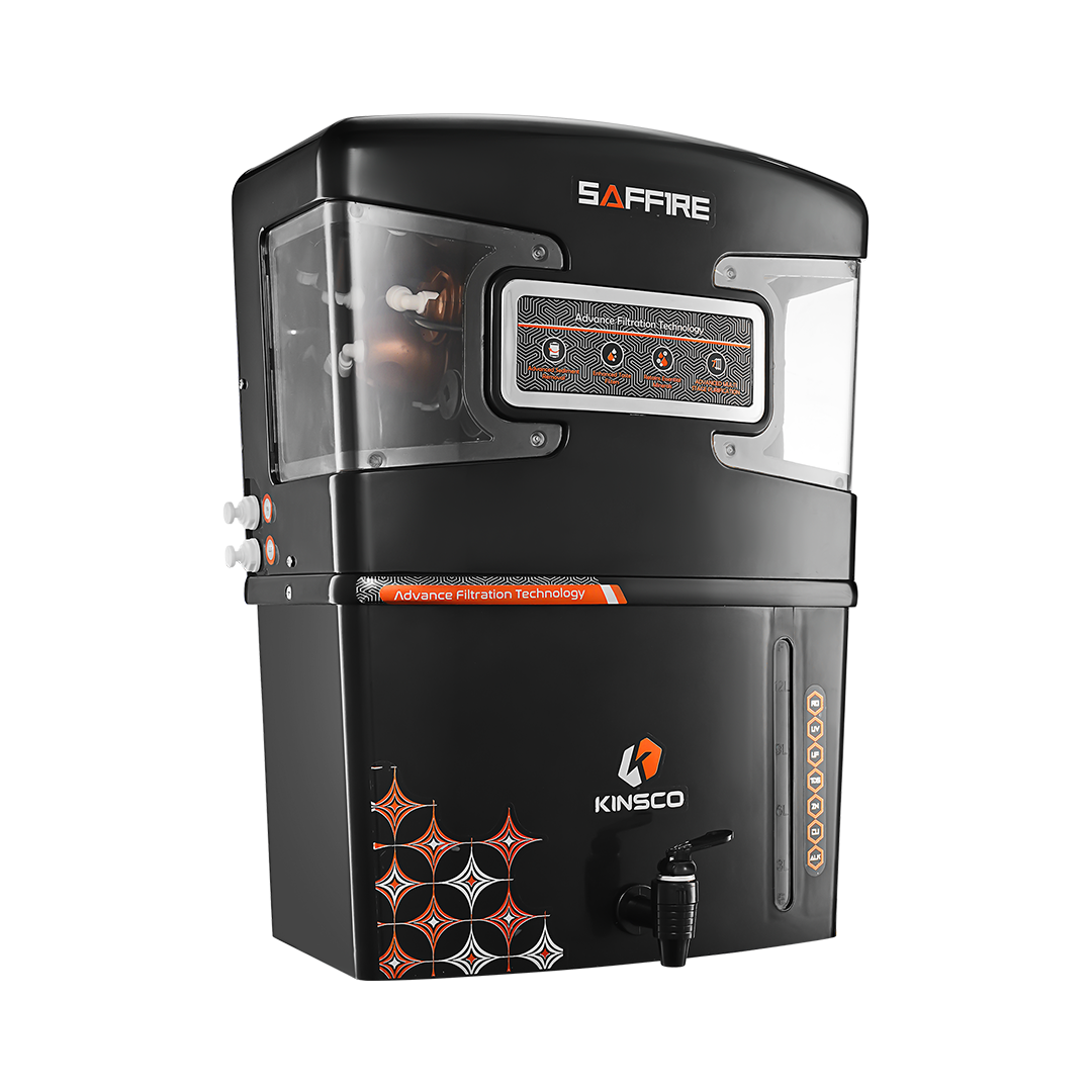 Kinsco Aqua Saffire LED Display 15L Black colour RO Kinsco Aqua Saffire LED Display 15L Water Purifier